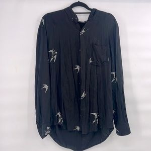 Neuw men’s black shirt size large birds